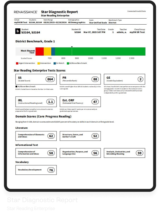50가지 읽기 영역, 과학적으로 세분화해 정밀 진단합니다